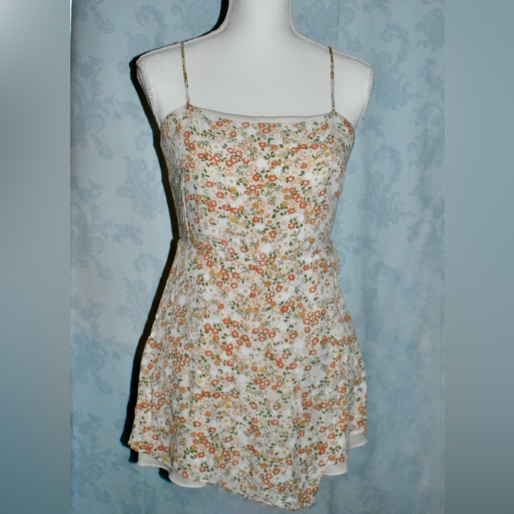 Floral Fabric Romper Skort